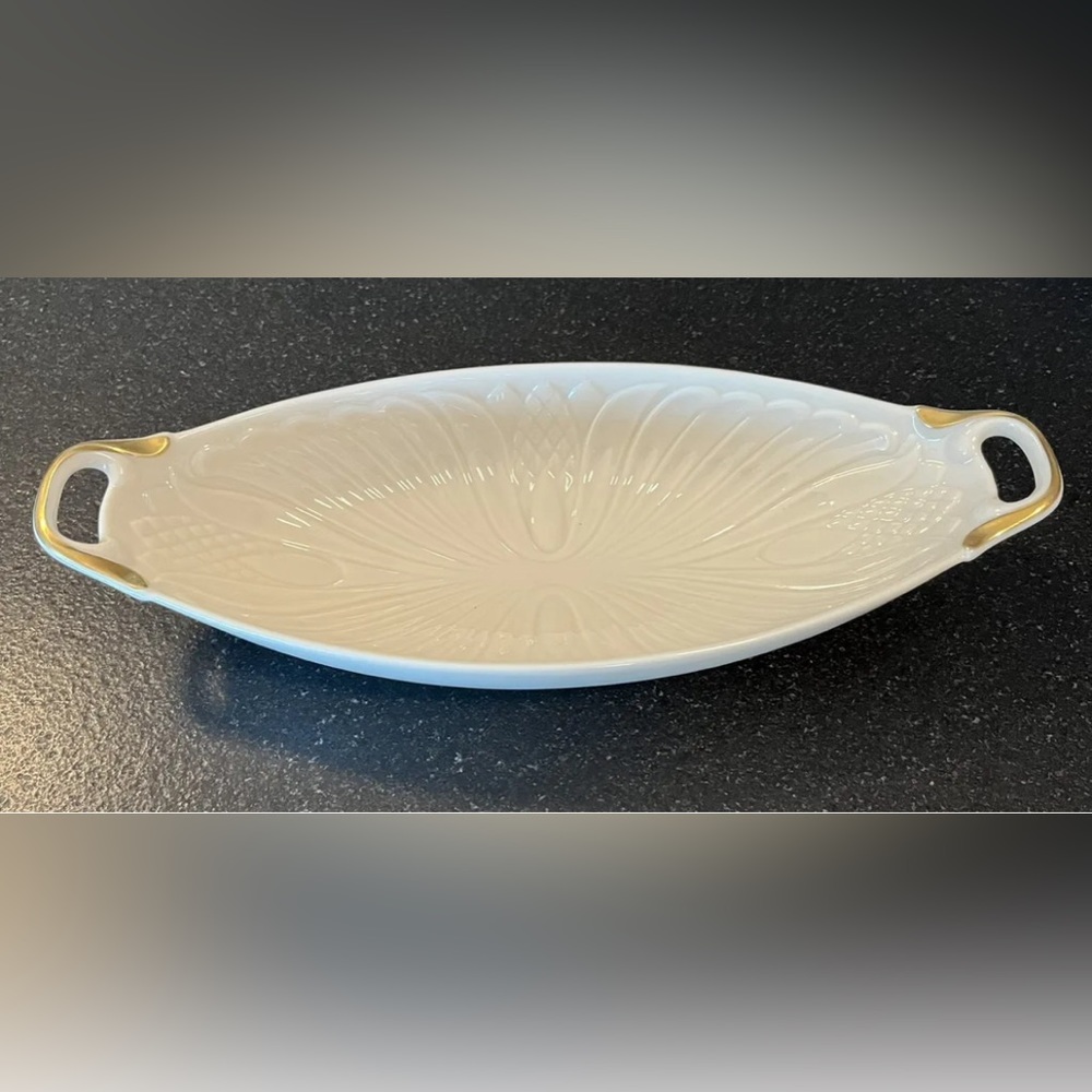 Vintage Lenox Oval Monaco Serving Dish w/ 24K Gold Trim Made in USA a